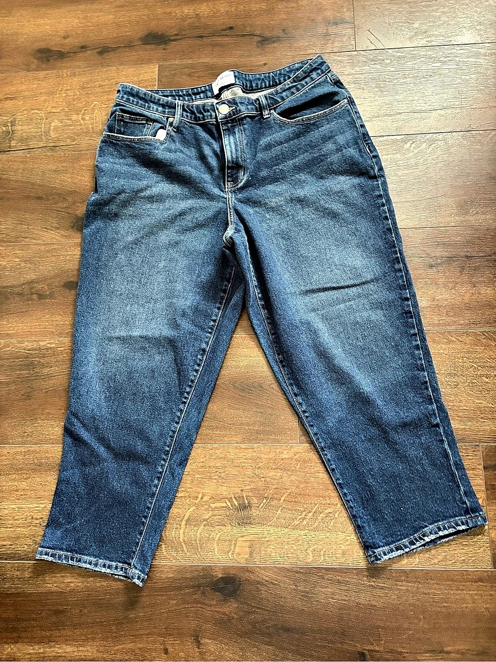 Lane Bryant Mid-Rise Boyfriend Capri Women's Denim Capri Jeans Waist 14 Blue
